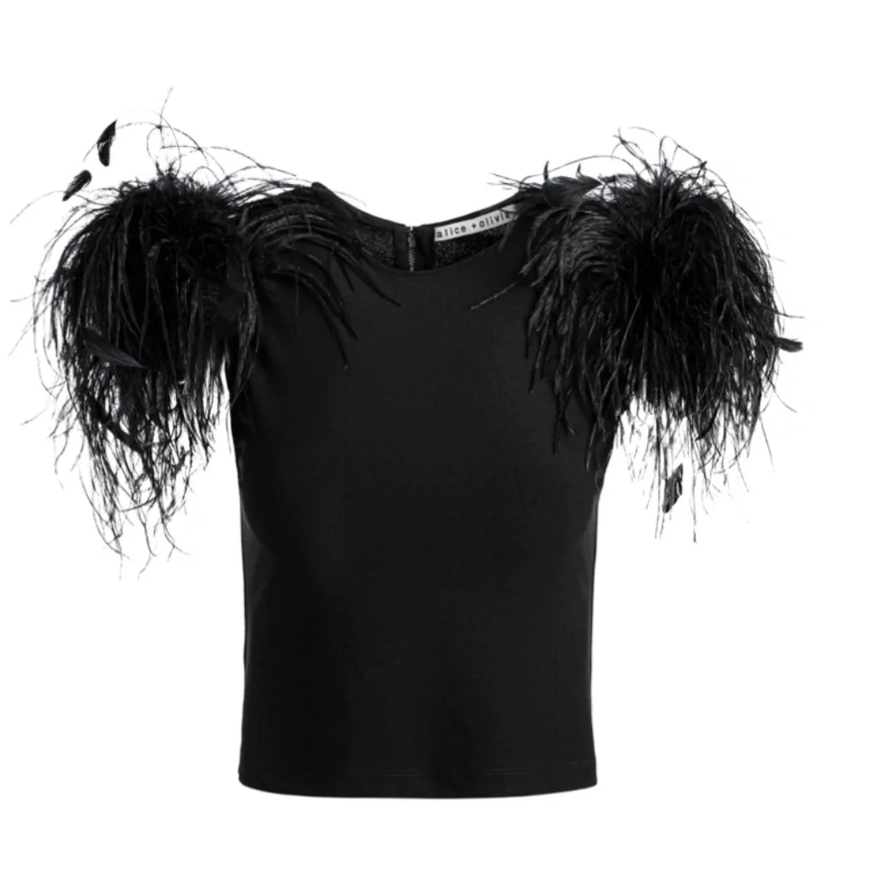 TAMICA FEATHER DETAIL TOP - Picture 2 of 10